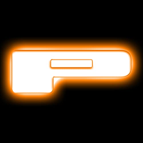 Image of ORACLE Lighting LED Letter P - Universal Illuminated Letter Badges, Matte White Surface Finish, 1 Light (Amber), Part # 3140-P-005