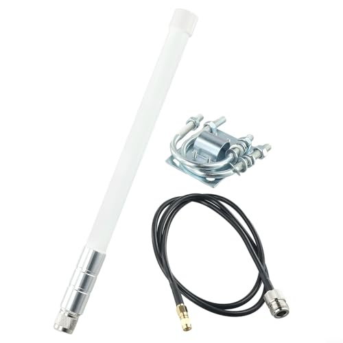 Antenne 8DBi pour LoRa 868 MHz en fibre de verre LoRaWAN N-mâle avec câble de 1 mètre et code à clip pour hélium Hotspot RAK MNTD Mine