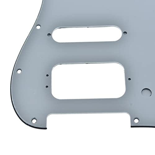 Image of Dopro 11-Hole Strat HSS Guitar Pickguard 3-Screw Humbucking Pickup Mount for American FD Stratocaster White 3 Ply