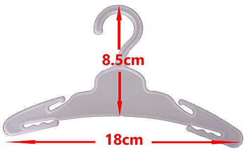 Grendle Plastic 18cm Doll Clothes hangers (9 Pack)