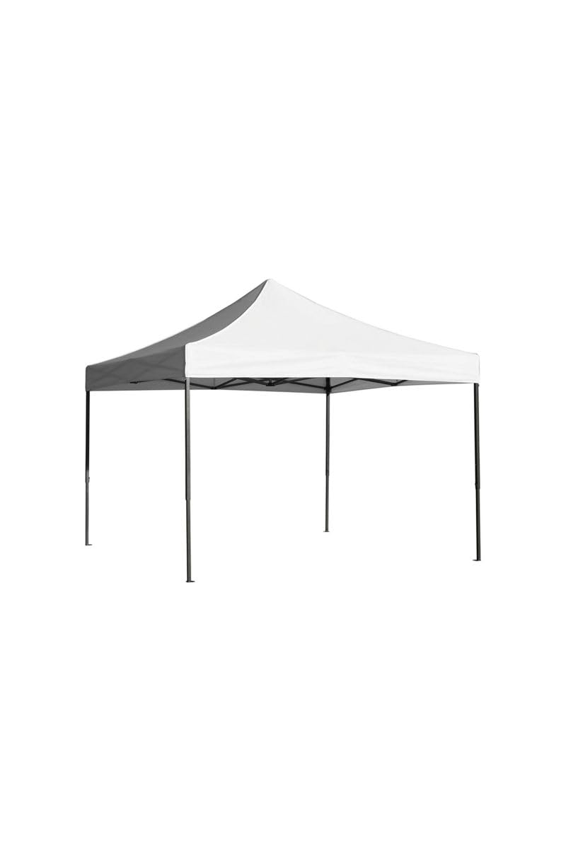 Carpa Plegable 3x3 Basic - Blanco - Impermeable - Cenador Ideal para Jardín, Playa, Terrazas