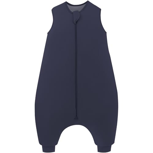 PurComfy Supersoft Toddler Sleep Sack with Feet 1.0 TOG Premium Bamboo Viscose Sleep Bag Walker with Legs 12-18-24-2t-4t-5t Midnight X-Large