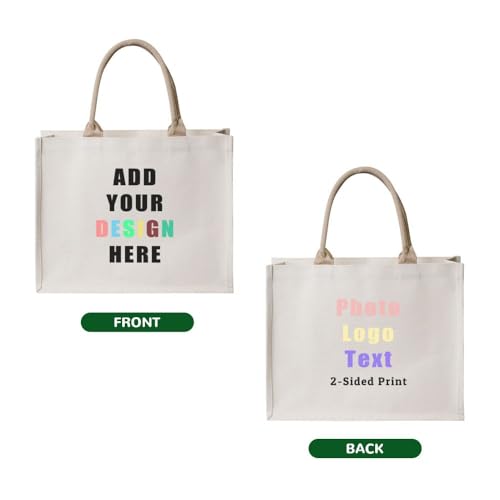 Bolsa Tote de Lona Personalizada para Mujeres miniatura 4