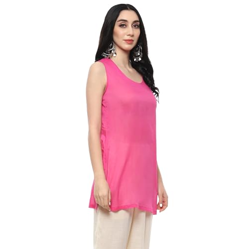 Image of BIBA Women Polyester Straight Fit Kurta