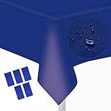 5 Stück hochwertige Einweg-Tischdecke aus Kunststoff (137,2 x 274,3 cm), rechteckige Tischdecke...