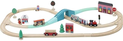Circuit de train en bois Vilac 7606, une œuvre d'art signée Ingela P.