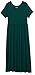 Amazon Essentials Women's Short-Sleeve Waisted Maxi Dress (Available in Plus Size), Jade Green, Large