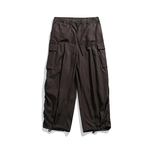 LIXINGHEITANG Men Japan Korean Streetwear Loose Casual Wide Leg Cargo Pants Male Trousers3