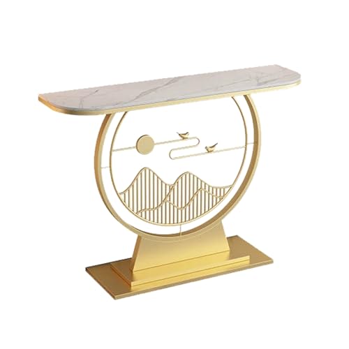 Mesa de sofá de metal estrecha para solucionar la falta de espacio en pasillos 2