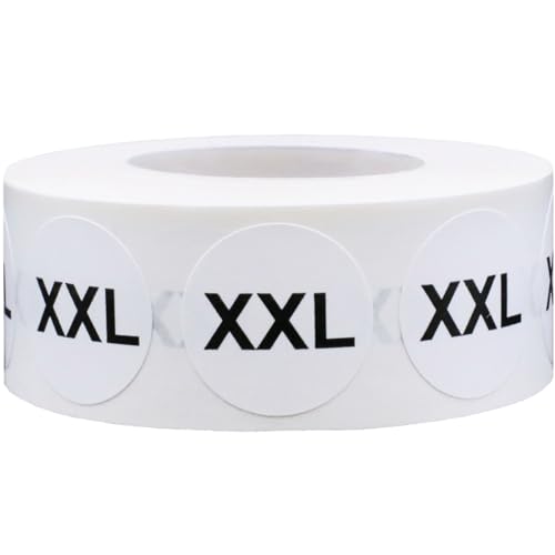 Autocollants XXL de cercle 19 mm vêtements étiquettes de points ronds blancs - Pack de 500