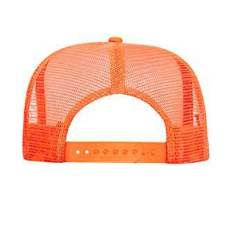 Image of OTTO Neon Polyester Foam Front 5 Panel High Crown Mesh Back Trucker Hat