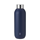 Stelton - Isolierflasche, Thermosflasche - Keep Cool - Edelstahl - dunkelblau - 600 ml