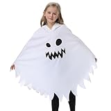 [BINBINNIAO] お化け コスプレ 子供 ハロウィン 幽霊 仮装 キッズ 死神 悪魔 コスチューム ゴースト オバケ ポンチョ 蛍光効果 男の子 女の子 面白いtシャツ マント かわいい 個性的