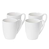 Chulan Coffee Mug Set, Bone China Coffee Cups Set, Coffee Mugs for Women and Men, White Ceramic Coffee Mug Gift Sets for Home and Office (Moonlight)