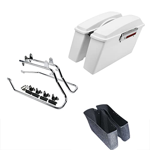 Alforjas duras para motocicleta SLMOTO con soportes de conversión para Harley-Davidson Softail Heritage Classic Deluxe 1984-2017