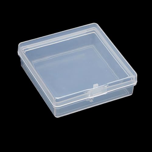 Image of 12 Pack Clear Rectangular Plastic Beads Storage Containers Box (2.13 x 2.09 x 0.67 Inch), Bead Organizers for Small items, Crafts, Beads, Coins, Jewelry and Business Cards
