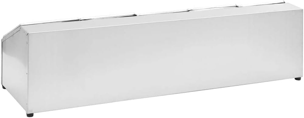 Contenitore in acciaio inox, per 5 padelle GN 1/6, resistente, organizer da cucina commerciale, essenziale per ristoranti, design salvaspazio