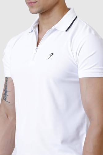 Image of FUAARK Men Stride Slim Fit Polo Tshirt in Premium Pique Fabric