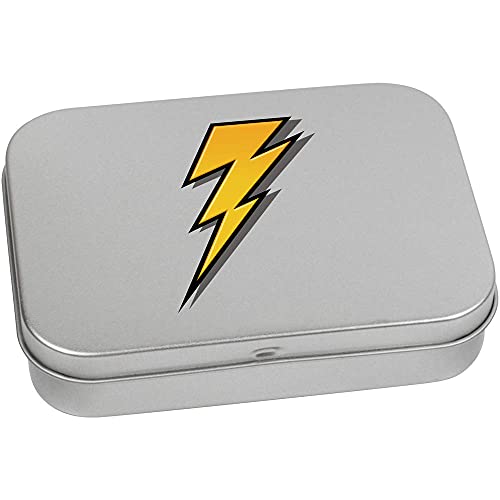 Azeeda 110mm 'Lightning Bolt' Metal Hinged Tin/Storage Box (TT00146426)