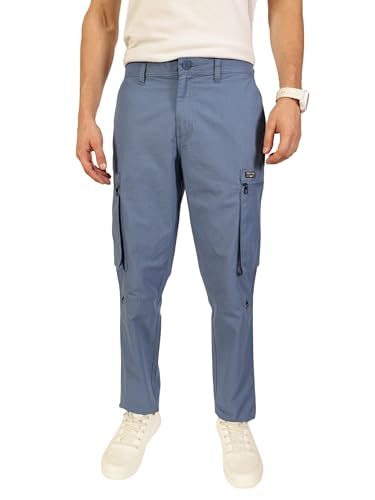 Image of Thomas Scott Men's | Solid | Light Weight | Breathable Fabric | 2 Zipper Pockets | Mid Rise | Regular Fit | Cotton Blend | Button Waist | Chino Trouser | Pants