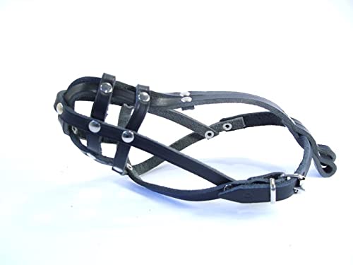 Light leather Dog Muzzle for Chihuahua Yorkshire Terrier Mini Pitcher & Other small dogs