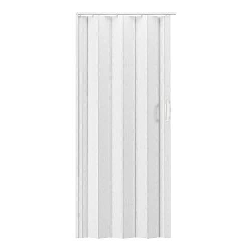 Techni Home Studio Series 32' W x 80' H PVC Foldable Accordion Door, Trimmable, Flexible Single...