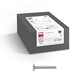 TOX Schraubanker Sumo Max 1 FK 6x50 mm M, Flachkopf, Stahl verzinkt, bauaufsichtlich zugelassen für die Mehrfachbefestigung von nicht tragenden Bauteilen, 100 Stück, 041101661