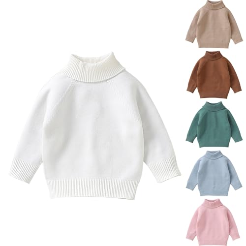 Baby Turtleneck Sweater Boys Girls Cable Knit Sweater Basic Solid Crewneck Pullover Top Sweatshirt Fall Winter Clothes2