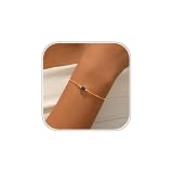 VIROMY September Birthstone Bracelets for Women,14k Gold Plated Box Link Birthstone Jewellery Gifts for Her Anniversary Friendship Jewellery