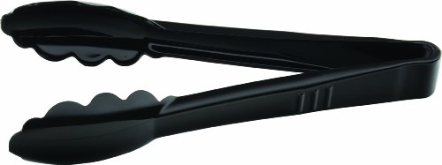 Pince de cuisine Carlisle Carly noire 9" à haute résistance lot de 12