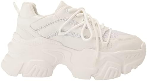 Madden Girl Women's Tower Sneaker, Black, 6 | Image 5
