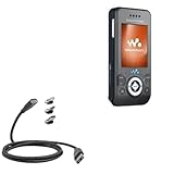 BoxWave Cable Compatible with Sony Ericsson W580i - MagnetoSnap PD AllCharge Cable (100W), Magnet Charging Braided USB Type-C Micro - Jet Black