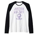Justice for Kelsey Fitzsimmons Bold Purple Tee for Women Raglan Baseball Tee
