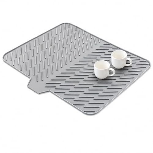 Image of Fayleeko Silicone Dish Drying Mat for Kitchen Counter, Dish Drying Mat Large 23x17 Inch, Silicone Mat for Kitchen Sink Area, Sink Mat for Kitchen Drain, Heat Resistant Non Slip Design (Large)