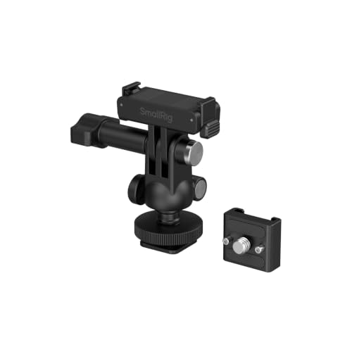 SmallRig �{�[���w�b�h�N�C�b�N�����[�X�T�|�[�g�iDJI Action 6 / Nano�p�j�A�R�[���h�V���[�x�[�X��1/4�C���`�l�W�t���A�f���A���g���C���^�[�t�F�[�X�A�Z���t�B�[�X�e�B�b�N�A�O�r�A�}�W�b�N�A�[���p�̏_��Ȋp�x�����@�\�A6396
