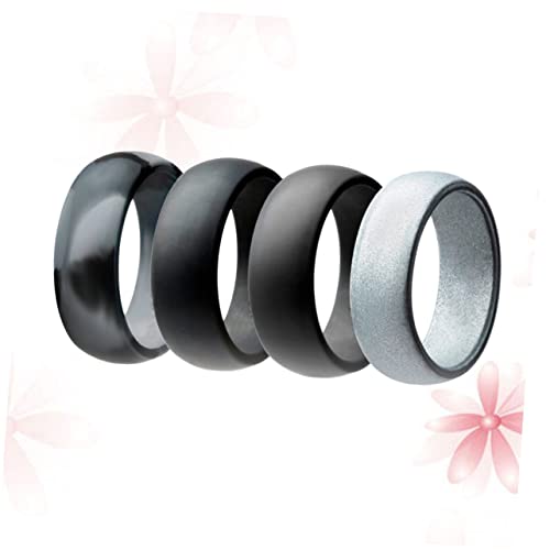 Anillos deportivos de silicona unisex 4 piezas camuflaje miniatura 1