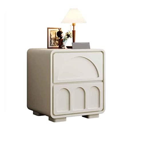HJYBFA Mesita de Noche, Mueble de Dormitorio de Madera, Mesa Auxiliar (Color: Gris, tamaño 45 x 40 x 48 cm), decoración