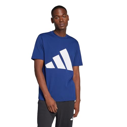 adidas Men's Essentials Big Logo Single Jersey Tee, Dark Blue/White, M – Ansicht 5