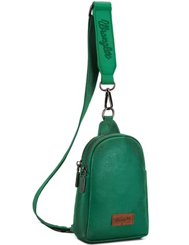 Image of Wrangler Small Sling Bag for Women, Leather Crossbody Bags Cross Body Purse Fanny Packs with Adjustable Strap for Gift