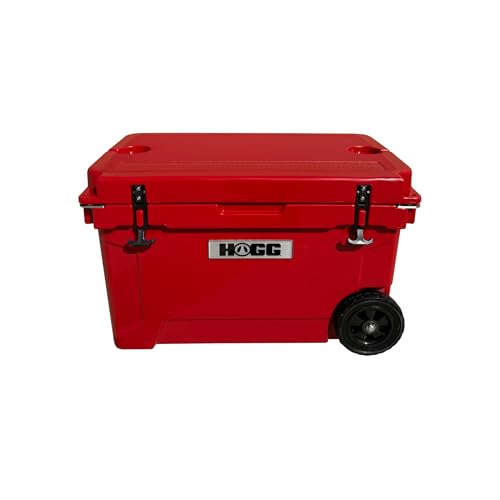 Hogg 45 Qt Wheeled Cooler with Handles, Insulated, Red