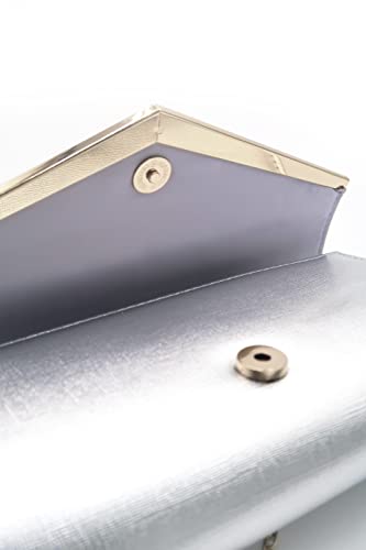 Ootd Land Classic Women Evening Bags Envelope Clutch Purses With Chain Strap (Silver) #TOP2