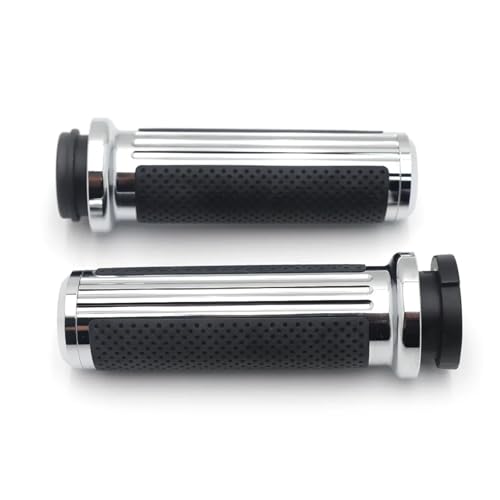 Poignées d'accélérateur électroniques 1" noir et chrome style crâne pour Touring 2008-2025