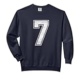 Funny 7 Number Seven Graphic Group Halloween Birthday Retro Comfort Colors Adult Sweatshirt
