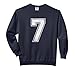 Funny 7 Number Seven Graphic Group Halloween Birthday Retro Comfort Colors Adult Sweatshirt