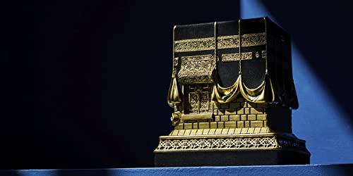 Ihvan Online Islamic Bookend, Gold, Polyester, 1 Piece, Kaaba Replica Model, Ramadan Eid Gifts, Bookend