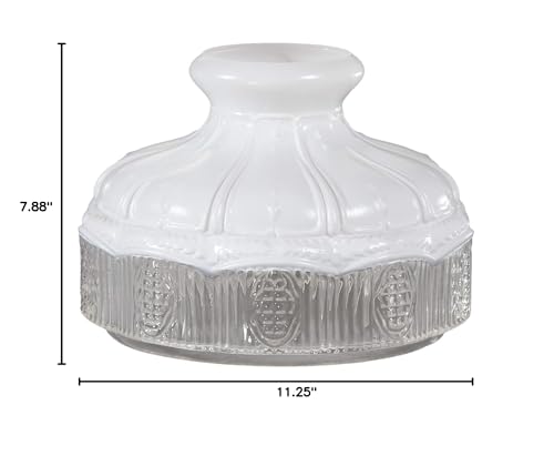 Image of B&P Lamp 10 Inch Glass Shade, Stain (Painted) Top, Clear Bottom