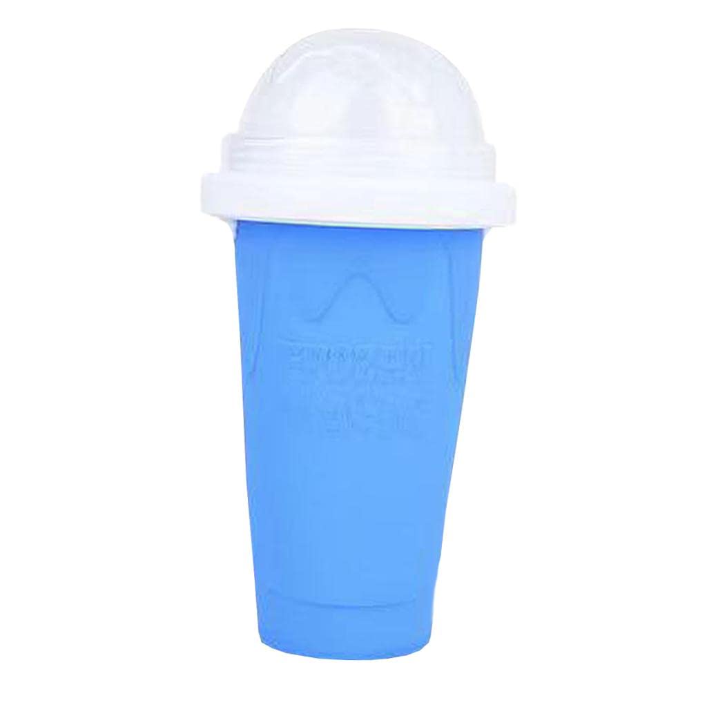 Quick Frozen Smoothies Cup Pinch Cup Ice Cream Maker fo | Quick Frozen Smoothies Cup Pinch Ice Cream Maker for Family Blue Food Grade Silicone 300Ml 10.6X20.6Cm-image-44