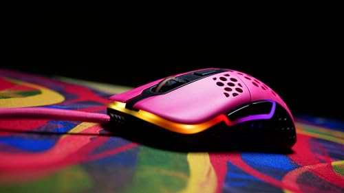 M42 RGB, Mouse da Gioco Con Filo Ultraleggero, Sensore Pixart 3389 all'Avanguardia, Alloggiamento Modulare (sono incluse 2 Misure), Illuminazione RGB regolabile, Pink Edition - Mouse gaming - Immagine 5