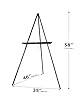 DJAR 63" Wooden Easel Stand for Sign, Dual-use Adjustable Height, Wood Floor Display Easel for Wedding, Welcome Board, Poster, Picture, Photo (Black, 1pc) #1