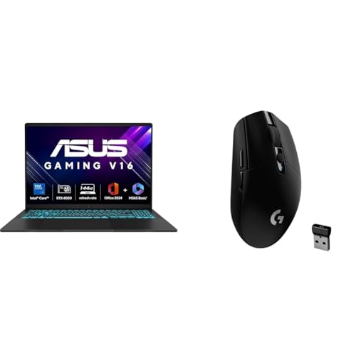 Image of ASUS Gaming V16 Gaming Laptop,14th Gen Intel Core 5 210H+6GB RTX 4050,16GB RAM,512GB SSD with Logitech G304 Gaming Mouse, Wireless, 12000DPI Programmable
